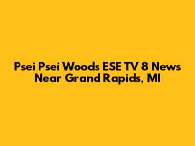 Psei Psei Woods ESE TV 8 News Near Grand Rapids, MI