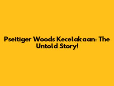 Pseitiger Woods Kecelakaan: The Untold Story!