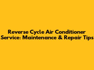 Reverse Cycle Air Conditioner Service: Maintenance & Repair Tips