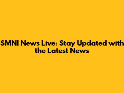 SMNI News Live: Stay Updated with the Latest News