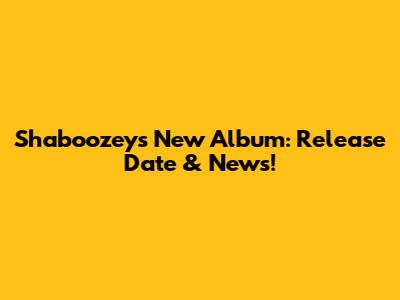 Shaboozey's New Album: Release Date & News!