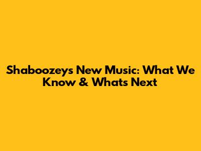 Shaboozey's New Music: What We Know & What's Next