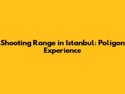 Shooting Range in Istanbul: Poligon Experience