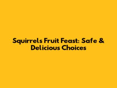Squirrel's Fruit Feast: Safe & Delicious Choices