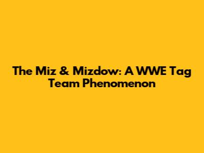 The Miz & Mizdow: A WWE Tag Team Phenomenon