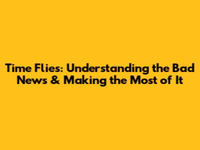 Time Flies: Understanding the Bad News & Making the Most of It