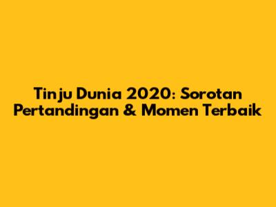 Tinju Dunia 2020: Sorotan Pertandingan & Momen Terbaik