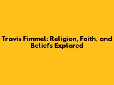 Travis Fimmel: Religion, Faith, and Beliefs Explored
