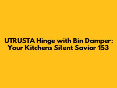 UTRUSTA Hinge with Bin Damper: Your Kitchen's Silent Savior 153