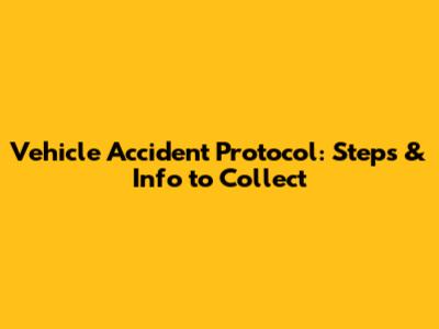 Vehicle Accident Protocol: Steps & Info to Collect