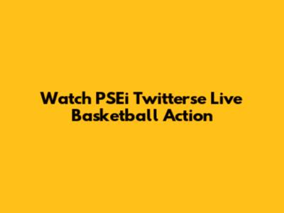 Watch PSEi Twitterse Live Basketball Action