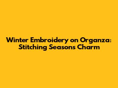 Winter Embroidery on Organza: Stitching Season's Charm