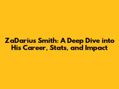 Za'Darius Smith: A Deep Dive into His Career, Stats, and Impact