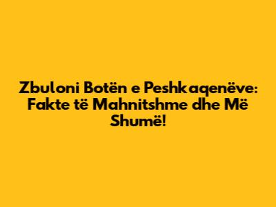 Zbuloni Botën e Peshkaqenëve: Fakte të Mahnitshme dhe Më Shumë!