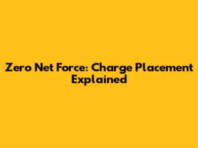Zero Net Force: Charge Placement Explained