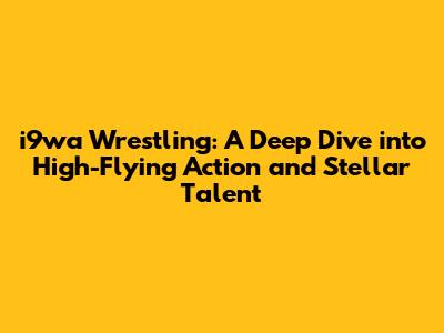 i9wa Wrestling: A Deep Dive into High-Flying Action and Stellar Talent