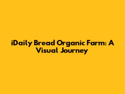 iDaily Bread Organic Farm: A Visual Journey